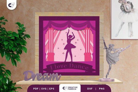 Ballet Dance 3D Light Box Paper Cut SVG: A Creative Expression of Grace and Art