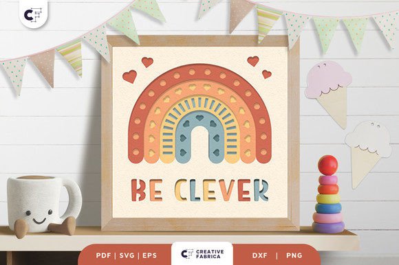 Be Clever Boho Rainbow 3D Paper Cut
