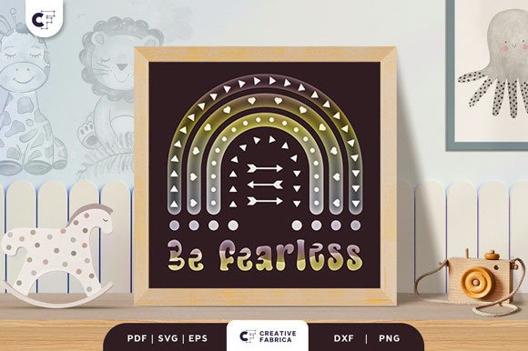 Be Fearless Boho Rainbow 3D Papercut: A Creative Expression of Color and Craft