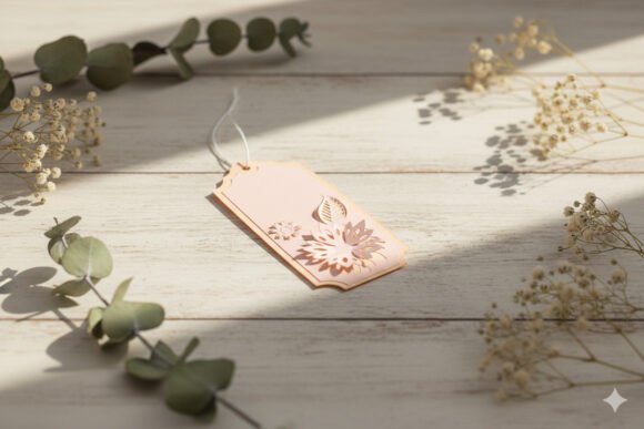 Elegant Florals Pop-Up 3D Gift Tag