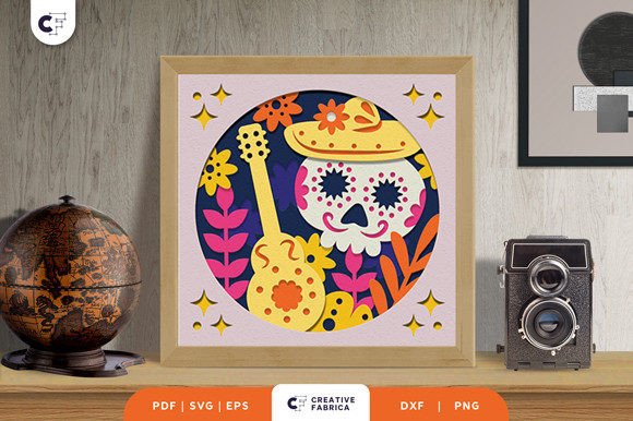 Explore the Art of Dia De Los Muertos 3D Paper Cutting SVG