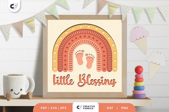Little Blessing Boho Rainbow 3D SVG: A Creative and Meaningful Artistic Expression