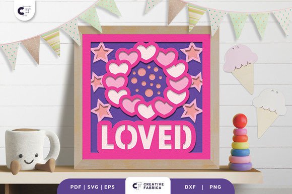 Loved Heart Shape 3D Paper Cut