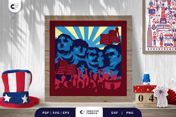 Mount Rushmore 3D Shadow Box