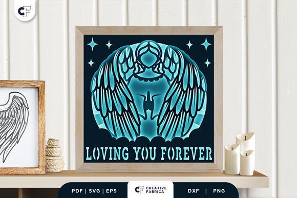 Remembrance Angel 3D Light Box SVG: A Beautiful Way to Honor Memories