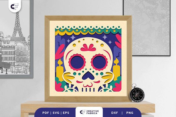 Sugar Skull 3D Layered Paper Cut: A Unique Expression of Culture and Craft