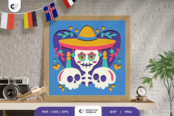 Sugar Skull with Sombrero Hat 3D SVG: A Creative and Cultural Statement