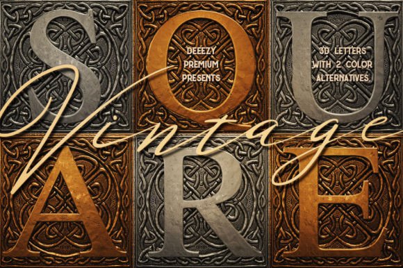 Vintage Metal Square 3D Lettering: A Unique Choice for Creative Projects